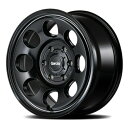 【MT限定最大6000PT】MID GARCIA Palm8 16インチ 6.5J 6H139 +38 セミグロスブラック/ヴァーレイポリッシュ