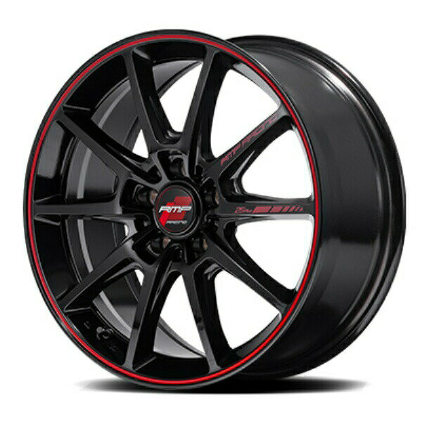MID RMP Racing R25 17インチ 7J 5H114.3 +48 BKR ブラック+リムレッドライン