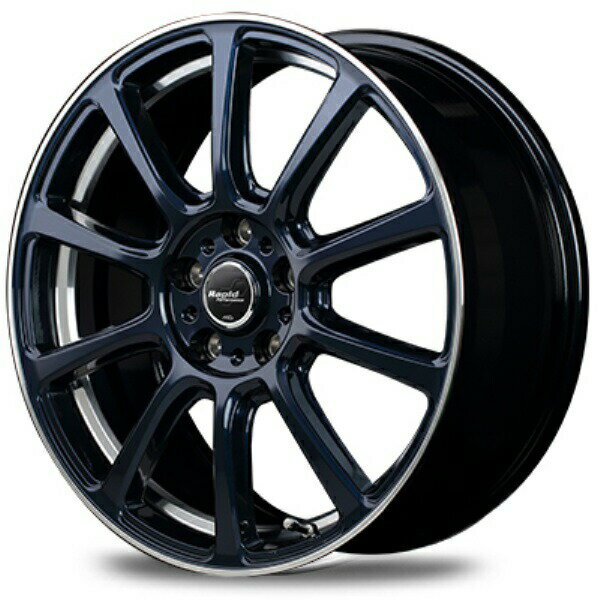 MID Rapid Performance ZX10 18インチ 7.5J 5H114 +53 ADブルー/リムエッジ&アンダーカットポリッシュ