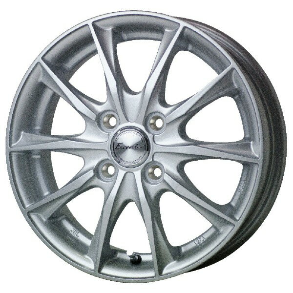 HOT STUFF Exceeder E06 14インチ 4.5J 4H100 +50 メタルシルバー