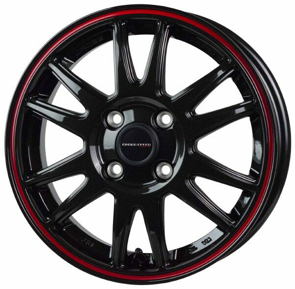 【12/4 20時〜エントリーでポイント5倍】HOT STUFF CROSS SPEED HYPER EDITION CR6 15インチ 5.5J 4H100 +50 グロスガンメタ＆レッドライン