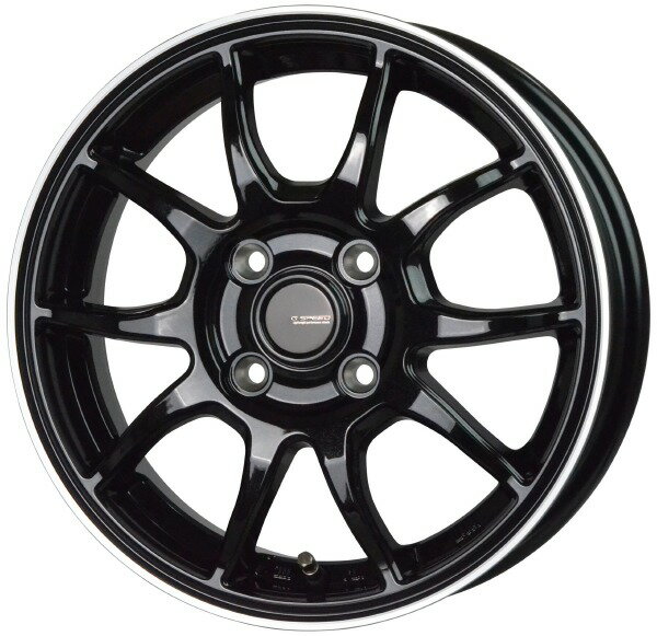 HOT STUFF G・SPEED P-06 15インチ 5.5J 4H100 +50 メタリックブラック＆リムポリッシュ