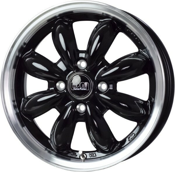 【12/4 20時〜エントリーでポイント5倍】HOT STUFF LaLa Palm CUP2 15インチ 5.5J 4H100 +45 ピアノブラック＆リムポリッシュ