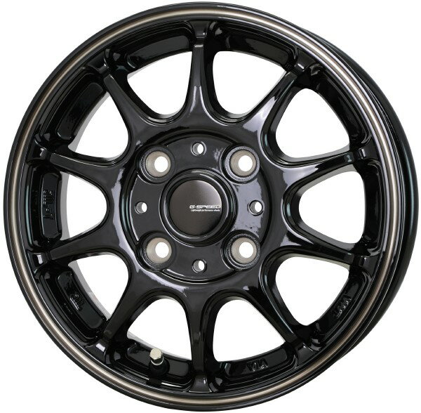 【12/4 20時〜エントリーでポイント5倍】HOT STUFF G・SPEED P-07 16インチ 5.5J 4H100 +50 ブラック&ブロンズクリア