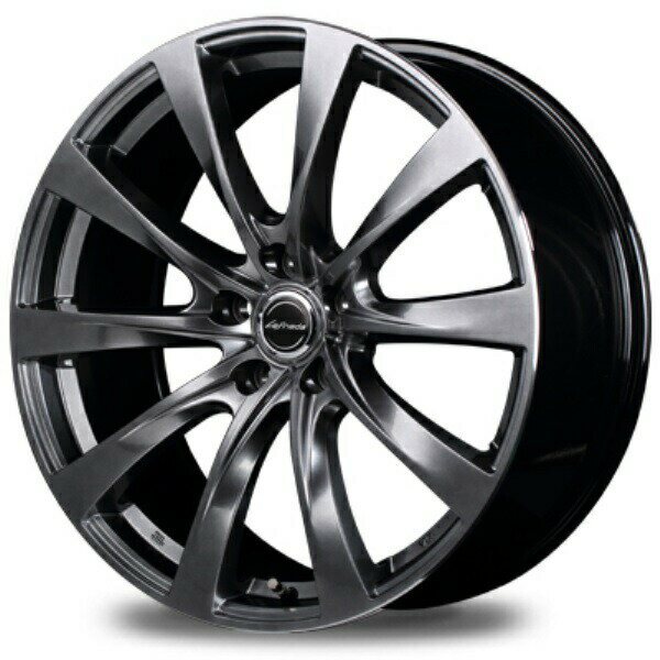 MID Lefinada モーション2 19インチ 8J 5H114 +45(14R) ハイパーダークシルバーリムエッジPO