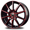 MID EUROSPEED S810 17インチ 7J 5H100 +50 B1R ブラックポリッシュ+レッドクリア