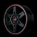 MID RMP Racing R60 15インチ 5J 4H100 +45 クリスタルBK/デュアルPO/RED&クリア