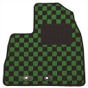 フロアマット(1台分) ダイハツ YRV チェック柄グリーン