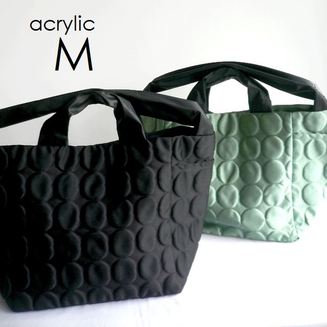樂天商城 - acrylic アクリリック バッグ M bag 2WAY ナイロン PVC トート 1312 カーキ/ブラック/モノトーン/ブルー/グリーン