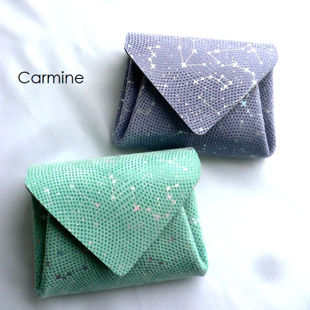 樂天商城 - carmine カーマイン ミニウォレット スターリー 星座 折り財布 SMW　パープル ミント