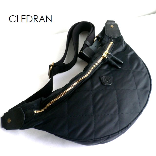樂天商城 - クーポン対象外 レザークリームプレゼント CLEDRAN クレドラン バッグ ナイロン ボディバッグ ショルダーバッグ CL2146 ROTA ネイビー ブラック