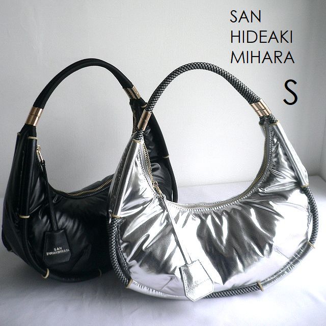 樂天商城 - SAN HIDEAKI MIHARA サンヒデアキミハラ バッグ 中綿ショルダーポリウレタンS ナイロン 2wayショルダー トートバッグ SPU-SB01-S ブラック シルバー