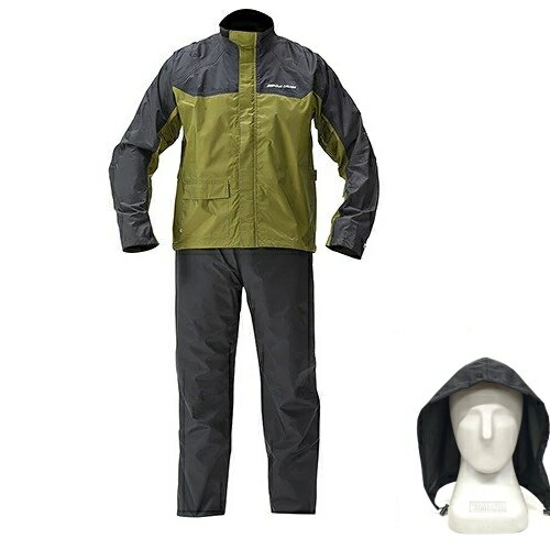 【在庫有り 即納】 フード付 ヤマハ YAR30 サイバーテックス2 ダブルガードレインスーツ カーキ