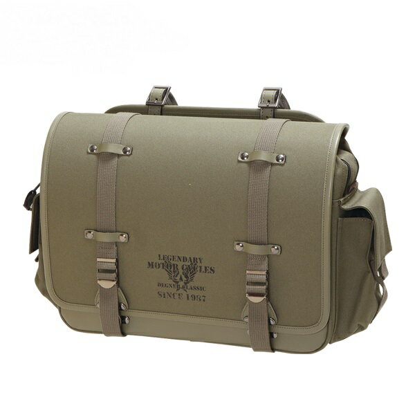 DEGNER(デグナー) NB-132 ミリタリーテイスト ナイロンサドルバッグ カーキ 12L 送料無料