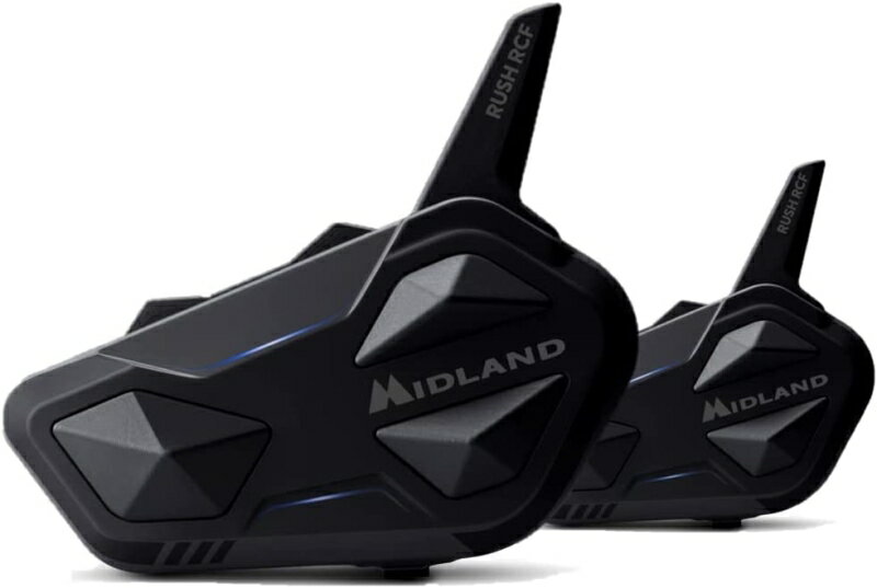 【当店在庫有り】 MIDLAND(ミッドランド) RUSH RCF ツインパック C1527.11 インターカム/Bluetooth MMC新規メッシュエンジン/最大通信距離3500m/マグネットマウント 【あす楽対応 送料無料 】