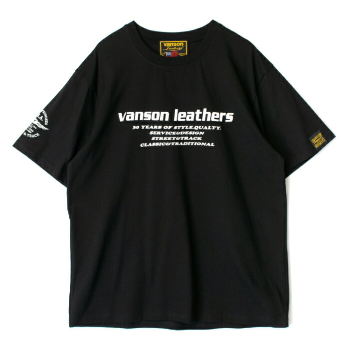 【特典C付】 バンソン コットンTシャツ VS22807S ブラック VANSON COTTON T-SHIRTS 【2022春夏モデル あす楽対応 送料無料】