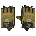 【在庫あり 即納】HOUSTON ヒューストン HTVG-2313S メッシュ レザー ハーフグローブ KHAKI 送料無料 半指