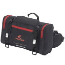 【在庫あり 即納】 RSタイチ RSB291 ヒップバッグ (L) ブラック/レッド 3WAY仕様/容量10L