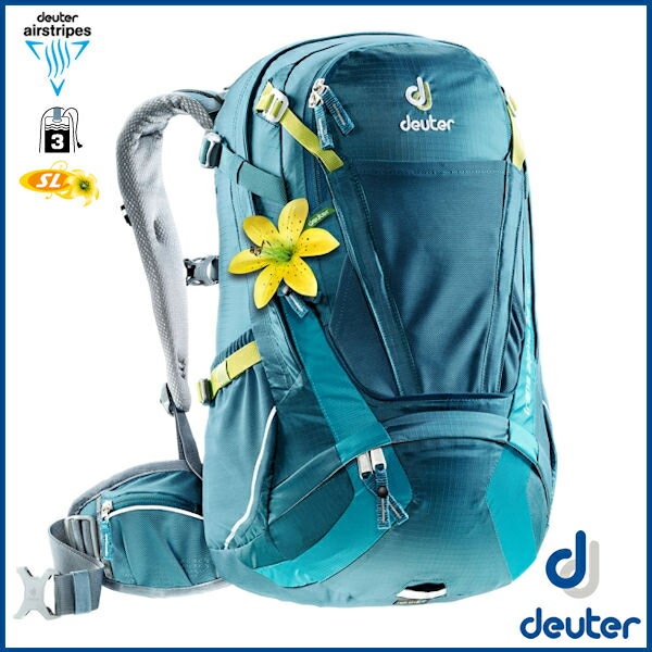 ドイター トランスアルパイン 28SL (アークティック/ぺトロール) deuter Trans Alpine 28 SL バイク バッグ リュック D3205117-3356