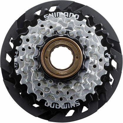 シマノ ターニー MF-TZ510-6A-CP ボスフリー スプロケット 14-28T プロテクター付 (X1939) SHIMANO Tourney MF TZ 510 6 A CP マルチプ..