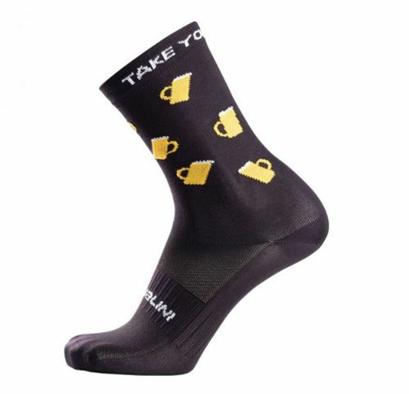 Nalini（ナリーニ）NEW FUNNY SOCKS （ビール）/ L/XLサイズ サイクリングソックス 自転車ソックス