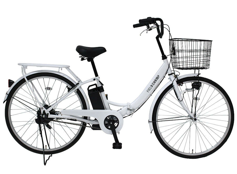 ミムゴ FIELD CHAMP 電動アシスト26インチ折畳み軽快車（パールホワイト）折り畳み自転車 (MG-FCP100EB)【送料無料・メーカー直送・代引き不可】