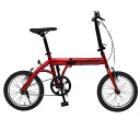 ミムゴ FIELD CHAMP MG-FCP16RD 16インチ 折畳み自転車RD(レッド)折り畳み自転車