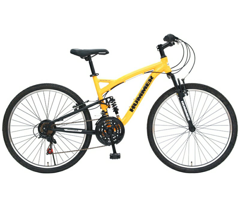 マウンテンバイク 　HUMMER AL-ATB2621Wsus (イエロー) ハマー MOUNTAIN BIKE Wサス / Yellow【組立調整済発送】