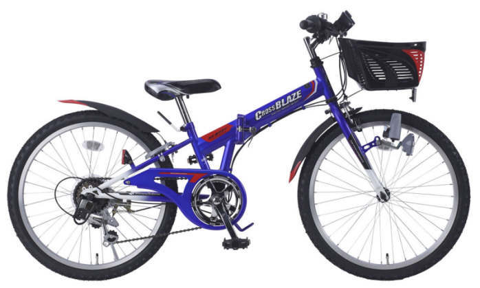 折り畳み自転車 子供用MTB 22インチ6段変速 CIデッキ付 （ブルー）マイパラスM-822F （MYPALLAS M-822F） 子ども用自転車【送料無料・メーカー直送・代引不可】