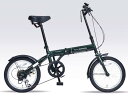 折り畳み自転車 16インチ6段変速折りたたみ自転車 マイパラス M-103 (ダークグリーン)（MYPALLAS M-103） 折畳み自転車【送料無料・メーカー直送・代引不可】