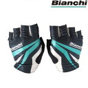 Bianchi ビアンキ サマーグローブ ベーシック / ブラックX チェレステ/ サイクルウエア グローブ ｜XSサイズ