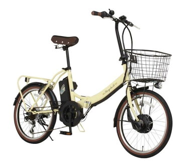 【送料無料・メーカー直送・代引不可】折り畳み電動アシスト自転車 20インチ6段変速カゴ付折りたたみ自転車 FB-206R-EA (アイボリー 33785) 2017 (OTOMO Raychell FB-206R-EA)