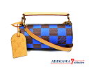 ルイヴィトン(LOUIS VUITTON)★2024SS・ダミエ ポップ・ソフト ポロション PM・ショルダー付・2WAY・ハンドバッグ・ブラウン×ブルー・N4...