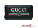 グッチ(GUCCI)★ヴィンテージ ロゴプリント・シェリーライン・ジップアラウンド・ウォレット・ラウンドファスナー・長財布・レザー・ブラック・496317★未使用品■アデ川質店 新田店■【質屋出店】【中古】(4)
