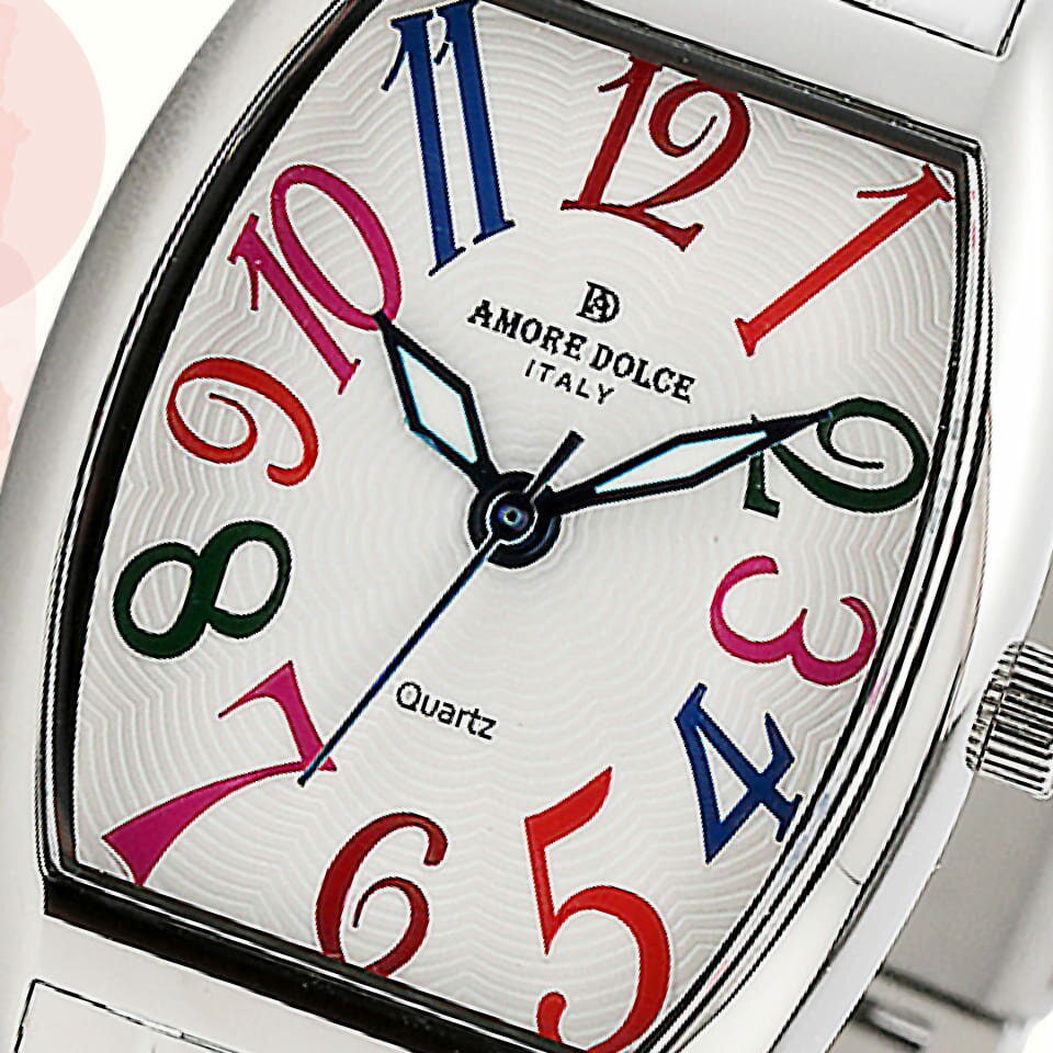AMORE DOLCE 腕時計 レディース AD18302SS SSWHCL クオーツ 生活防水 ステンレスベルト 1年保証 専用BOX付