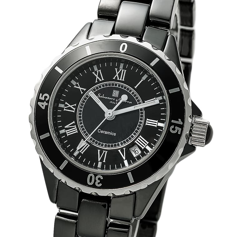 サルバトーレマーラ Salvatore Marra 腕時計 メンズ SM23103 BKR クオーツ 人気モデル復活 3気圧防水 セラミックベルト ケース経 39mm