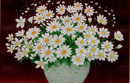 絵画と額縁のアートギャラリー前田の【インチサイズ】風水版画　IP4　家庭運　白い花吉岡浩太郎｜アングル2