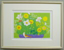 【八〇サイズ】版画ST71 花と小鳥吉岡浩太郎
