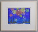 【四ツ切サイズ】版画Y51 花火大会吉岡浩太郎