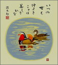 【メール便対象商品/送料無料】四季を彩る花鳥画色紙33おしどり・夏・吉岡浩太郎