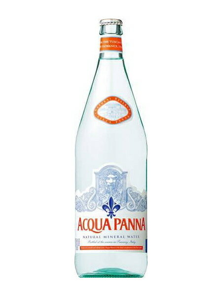 アクアパンナ（ACQUA PANNA） 無炭酸水 グラス(ビン) 1ケース（1000ml×12本） 硬度108.0/中硬水/イタリア産