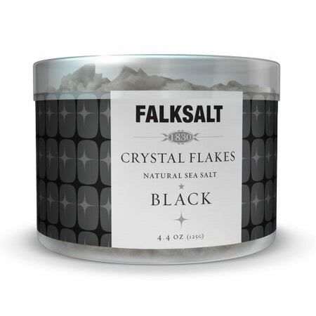楽天青山グルメマーケット地中海クリスタルフレークソルトブラック125g ピラミッドの型をした結晶が美しい海水塩