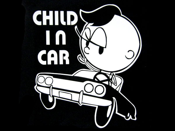 ステッカー【AICAMU　BOY CHILD IN CAR】(全2色)車バイクアメリカン チャイルドインカーセーフティー BABY IN CAR ステッカー