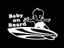 楽天アメリカ雑貨とミニカーのアイカムステッカー SURF Baby On Board BOY 全7色 ホワイト ブラック オレンジ ブルー イエロー レッド ピンク 左向き 右向き 車 シール 転写 カッティングステッカー セーフティステッカー おとこのこ 赤ちゃん ベビー こども 注意 安全運転 BABY IN CAR かわいい アメリカ 雑貨