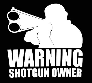 ステッカー【WARNING SHOTGUN OWNER】(全2色)車 バイクデカール　ショットガン　カッティングステッカー