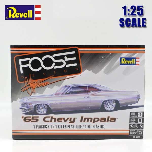 1/25 アメ車 プラモデル 1965 Chevy Impala FOOSE 1965年 シボレー インパラ ミニカー フース チップフース CHEVROLET シェビー ローライダー Lowrider Revell