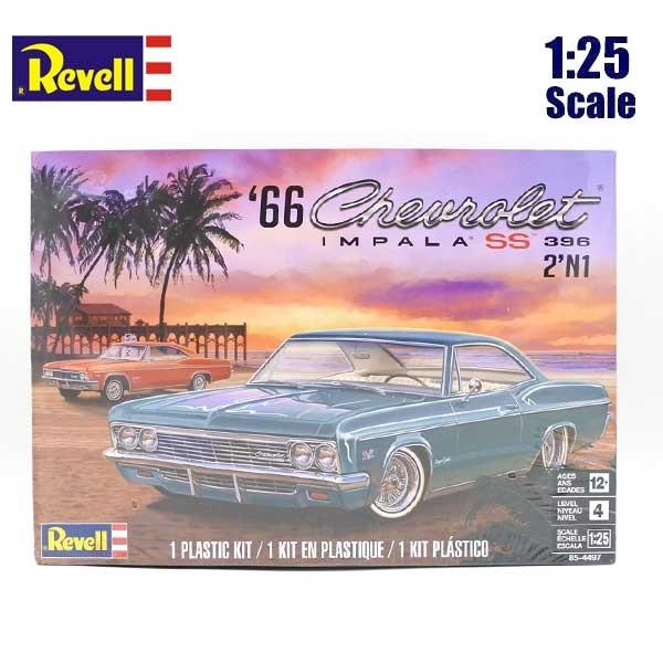 1/25 アメ車 プラモデル 1966 Chevrolet Impala SS 039 66 1966年 シボレー インパラ アメ車 ローライダー Lowrider ミニカー Revell