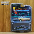 1/64 ミニカー 1987 CHEVROLET CAPRICE ブラック 1987年 シボレー カプリス 黒 アメ車 California Lowrider カリフォルニア ローライダー GREEN LIGHT グリーンライト