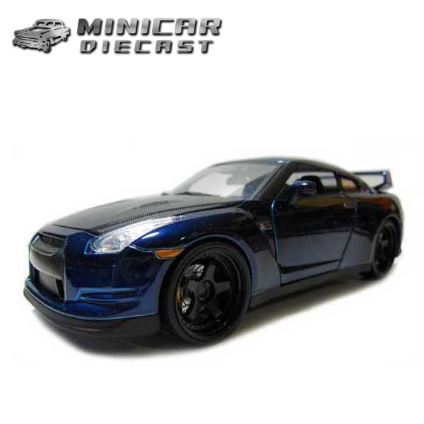 1/24 ワイルドスピード 箱入り ミニカー Brian's Nissan GT-R R35 ネイビー ニッサン スカイライン GTR R-35 日産 ブライアンモデル 日本車 FAST&FURIOUS WILD SPEED ワイルド・スピード ワイルド スピード ワイスピ ジャダトイズ