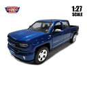 1/27 箱入り ミニカー 2017 CHEVY SILVERADO 1500 LT Z71 CREW CAB メタリックブルー 2017年 シボレー シルバラード 1500 LT Z71 クルー キャブ 青 CHEVROLET シェビー Truck トラック アメ車 モーターマックス MOTER MAX